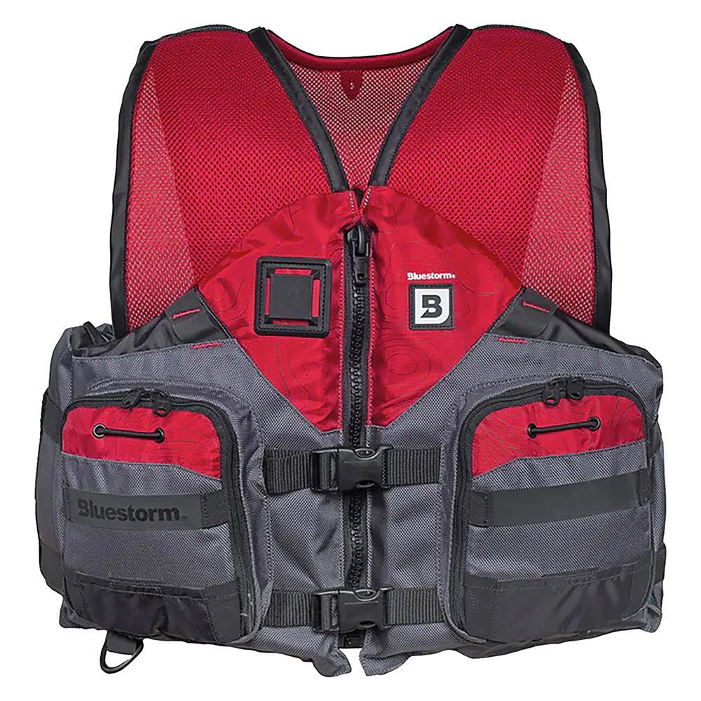 Bluestorm Sportsman Adult Mesh Fishing Life Jacket - Nitro Red - L/XL [BS-105-FDC-L/XL]