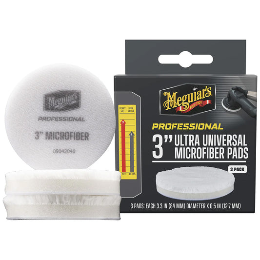 Meguiar's Professional 3" Ultra Universal Microfiber Pads *3-Pack [M3MFP3]