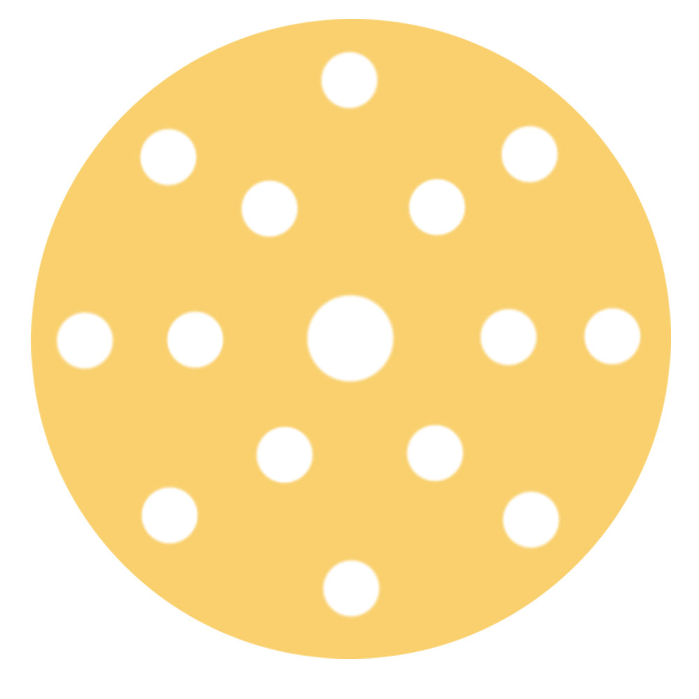 RUPES MULTIPURPOSE Paper Abrasive Discs 150mm (6") - 15 Holes - P320 Grit *Box of 100pcs [9.45PD320]