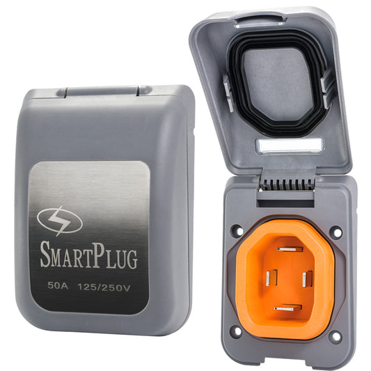 SmartPlug 50 Amp Non Metallic Gray Inlet - Boat  RV Side [BM50PG]