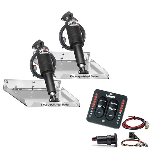 Lenco 12" x 12" Standard Performance Trim Tab Kit w/LED Indicator Switch Kit 12V [RT12X12I]