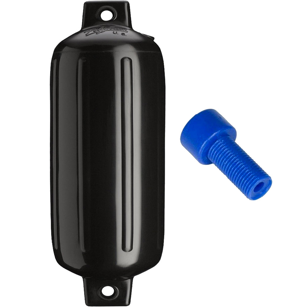 Polyform G-6 Twin Eye Fender 11" x 30" - Black w/Air Adapter [G-6-BLACK]