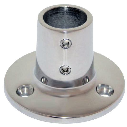 Whitecap 1" O.D. 90 Degree Round Base SS Rail Fitting [6139C]