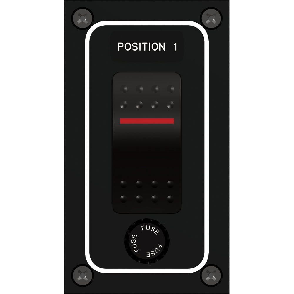Paneltronics Waterproof Panel - DC 1-Position Illuminated Rocker Switch & Fuse [9960010B]