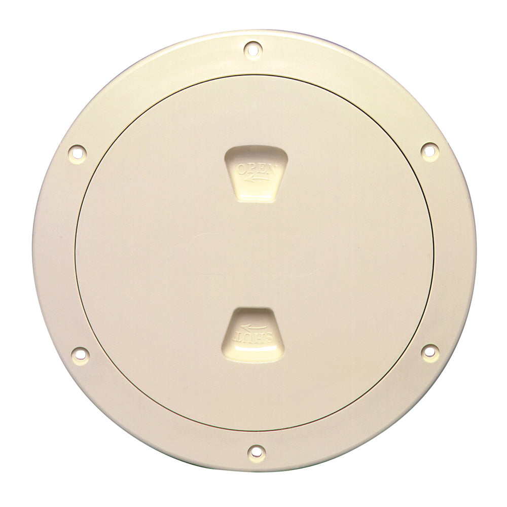 Beckson 6" Smooth Center Screw-Out Deck Plate - Beige [DP60-N]