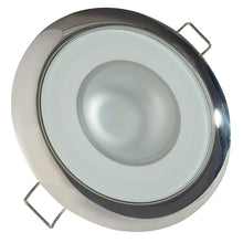 Load image into Gallery viewer, Lumitec Mirage - Flush Mount Down Light - Glass Finish/Polished SS Bezel - 2-Color White/Blue Dimming [113111]
