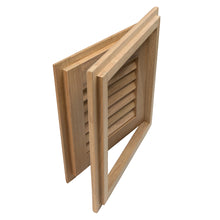 Load image into Gallery viewer, Whitecap Teak Louvered Door &amp; Frame - Right Hand - 12&quot; x 12&quot; [60720]
