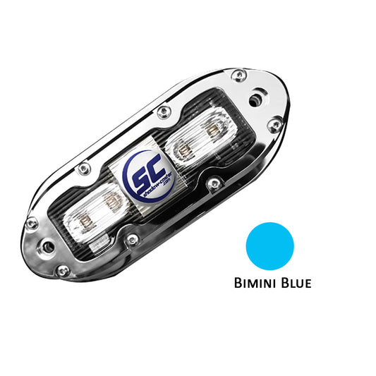 Shadow-Caster SCM-4 LED Underwater Light w/20' Cable - 316 SS Housing - Bimini Blue [SCM-4-BB-20]