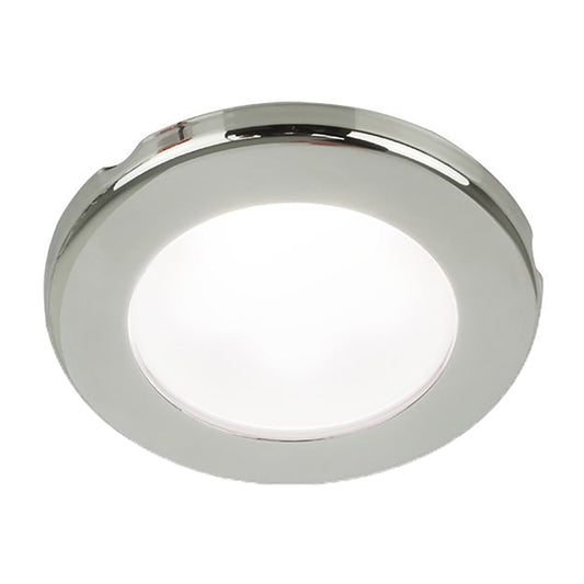 Hella Marine EuroLED 75 3" Round Screw Mount Down Light - White LED - Stainless Steel Rim - 24V [958110121]