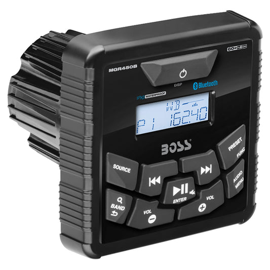 Boss Audio MGR450B In-Dash Marine Gauge Digital Media Bluetooth Audio Streaming AM/FM Receiver [MGR450B]