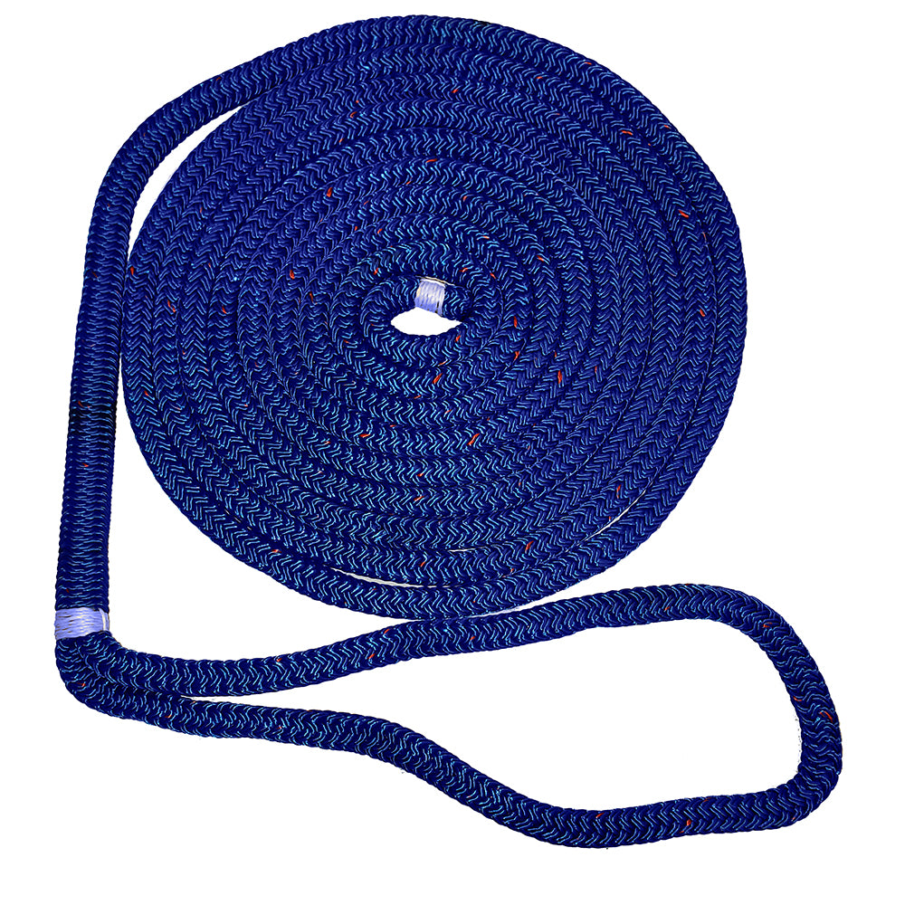 New England Ropes 5/8" X 50 Nylon Double Braid Dock Line - Blue w/Tracer [C5053-20-00050]