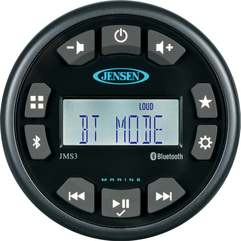 JENSEN 3" JMS3RTL Bluetooth AM/FM/WB/USB Waterproof Stereo - Black [JMS3RTL]