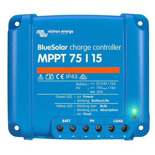 Victron BlueSolar MPPT Charge Controller - 75V - 15AMP [SCC010015050R]