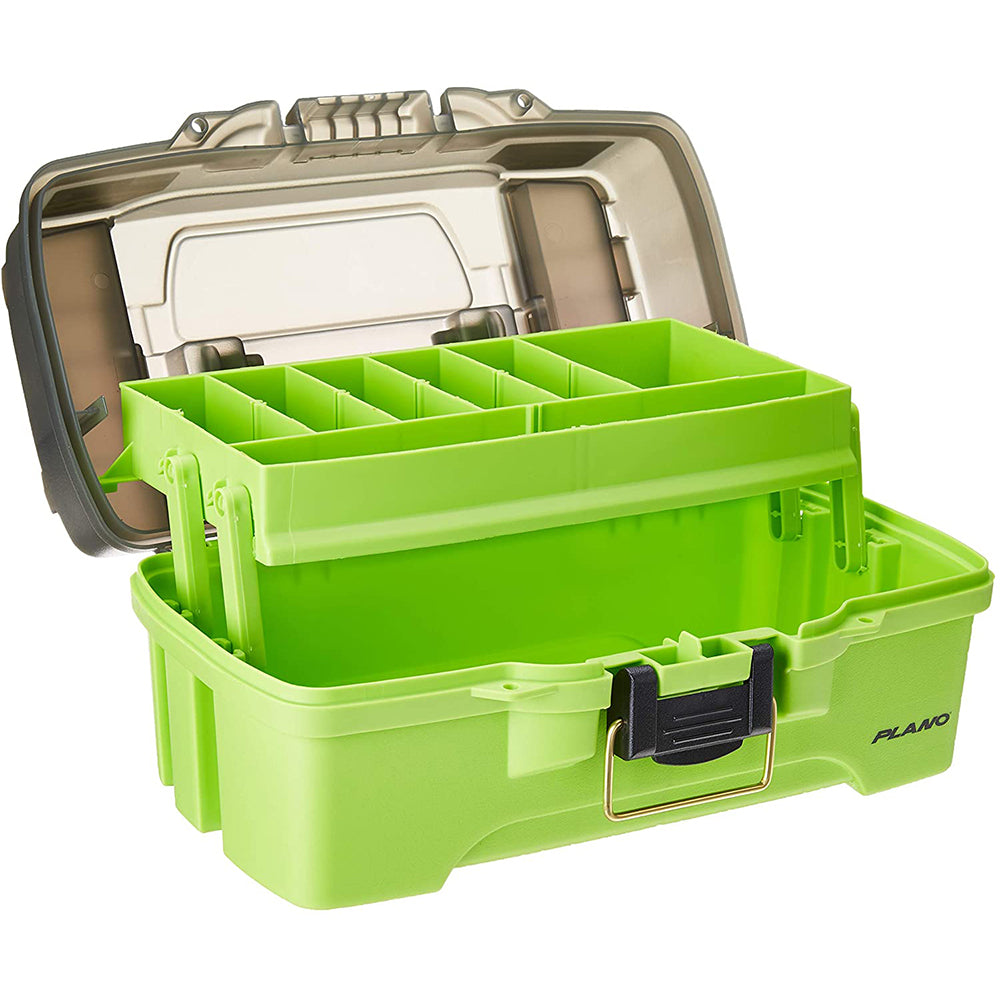 Plano 1-Tray Tackle Box w/Dual Top Access - Smoke  Bright Green [PLAMT6211]