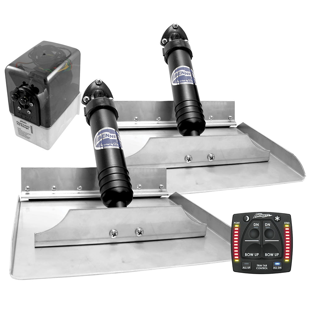 Bennett Marine 12x12 Hydraulic Trim Tab System w/One Box Indication [1212OBI]