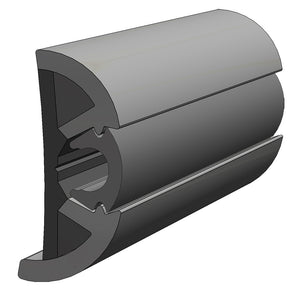 TACO SuproFlex Rub Rail Kit Gray w/Gray Insert - 2"H x 1.2"W x 80L [V11-9990GRD80-2]