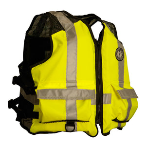 Mustang High Visibility Industrial Mesh Vest - Fluorescent Yellow/Green - S/M [MV1254T3-239-S/M-216]