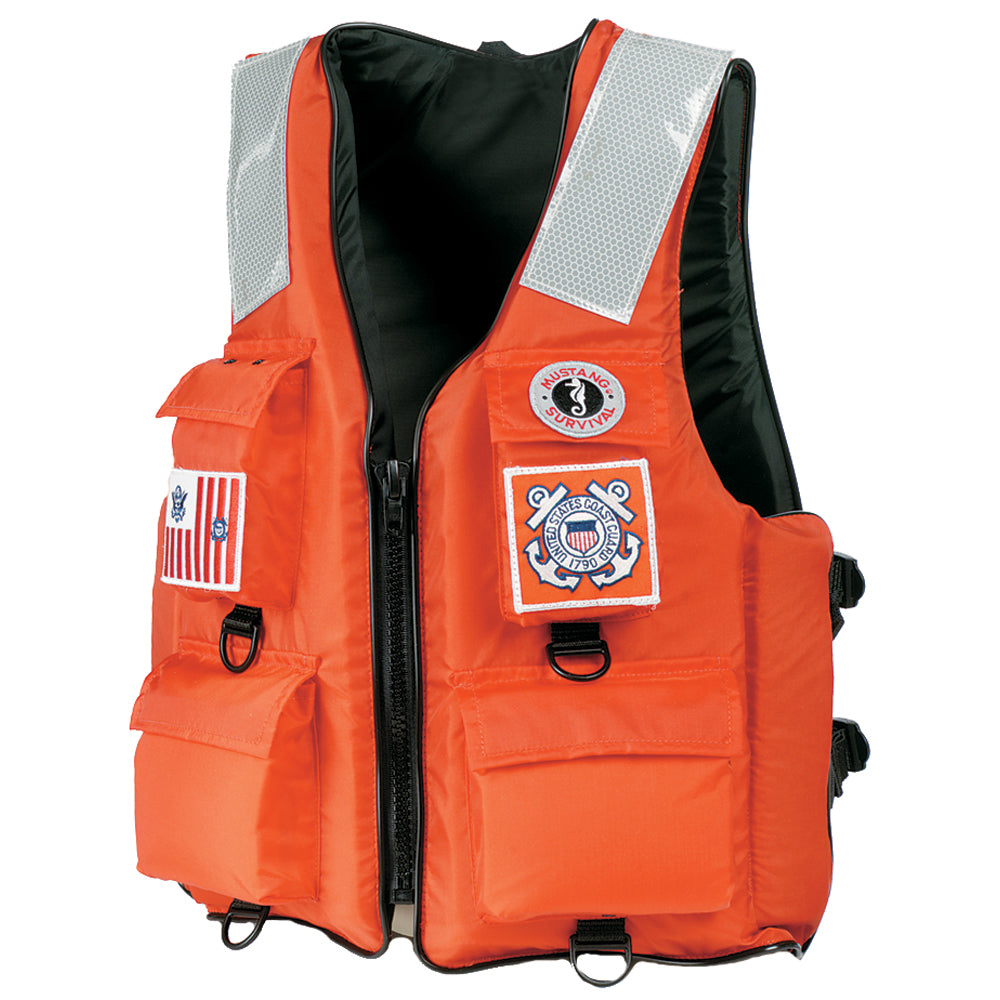 Mustang4-Pocket Flotation Vest - Orange - Medium [MV3128T2-2-M-216]