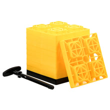Load image into Gallery viewer, Camco FasTen Leveling Blocks w/T-Handle - 2x2 - Yellow *10-Pack [44512]
