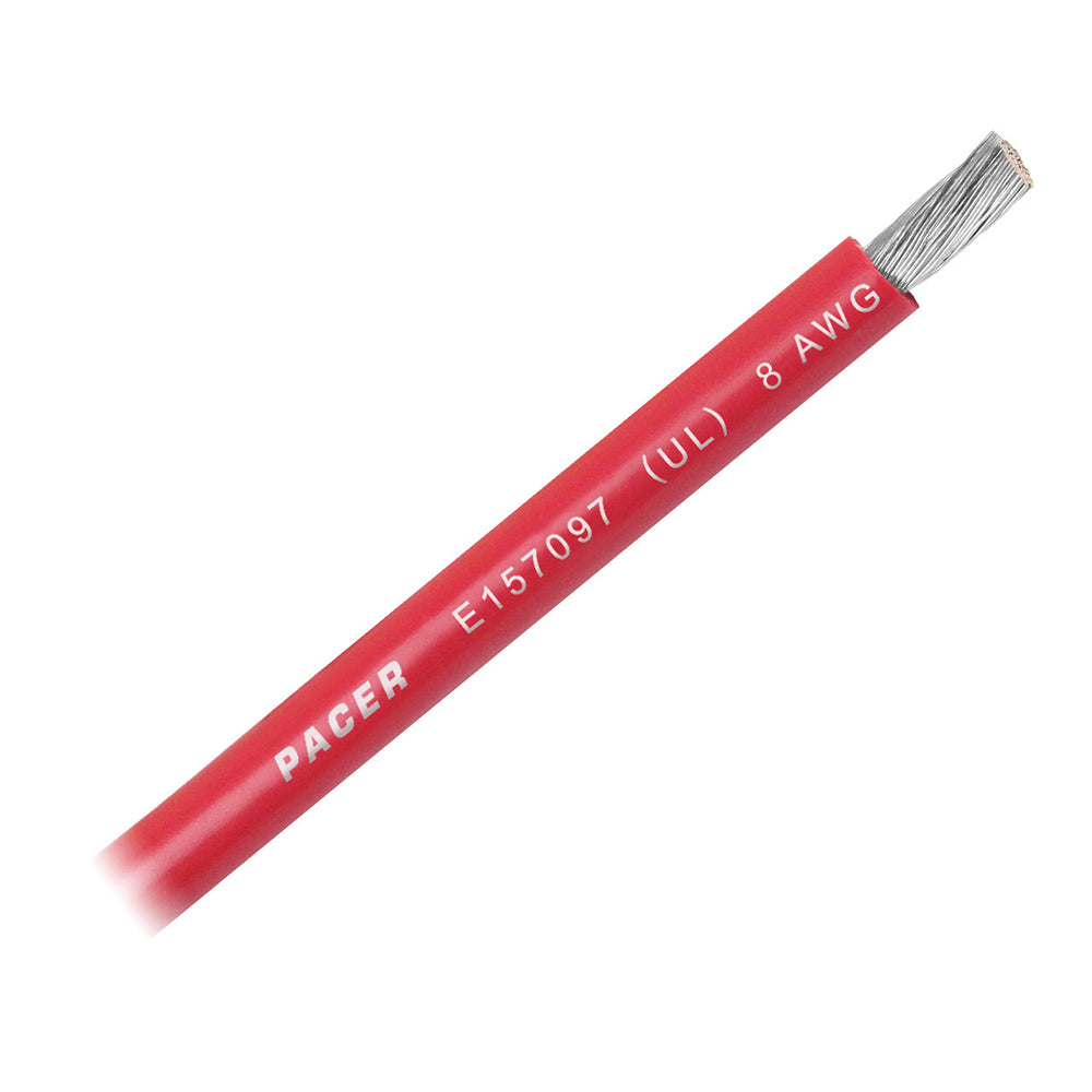 Pacer Red 8 AWG Battery Cable - Sold By The Foot [WUL8RD-FT]