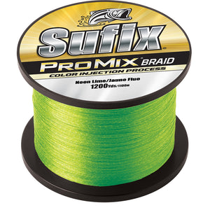 Sufix ProMix Braid - 10lb - Neon Lime - 1200 yds [630-310L]