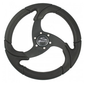 Schmitt  Ongaro Folletto 14.2" Wheel - Black Polished Polyurethane - 3/4" Tapered Shaft w/Black Center Cap [PU026104-R]