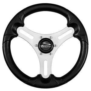 Schmitt  Ongaro Torcello Lite 13" Wheel - Black Polyurethane Wheel w/Silver Spokes  Black Cap- 3/4" Tapered Shaft [PU063104-01R]