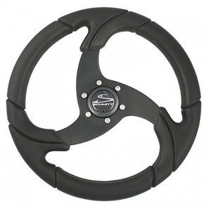 Schmitt  Ongaro Folletto 14.2" Wheel - Black Polyurethane - 3/4" Tapered Shaft w/Black Center Cap [PU021104-R]