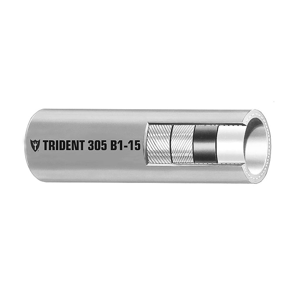 Trident Marine 3/8" x 50 Boxed - Barrier Lined B1-15 EPA Compliant Outboard Fuel Line Hose - Gray [305-0386]