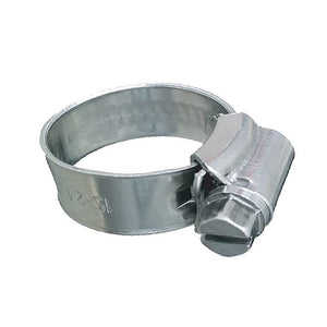 Trident Marine 316 SS Non-Perforated Worm Gear Hose Clamp - 3/8" Band Range - 11/32"-25/32" Clamping Range - 10-Pack - SAE Size 6 [705-0381]