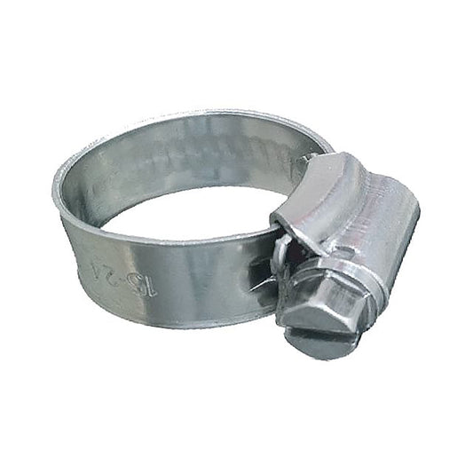 Trident Marine 316 SS Non-Perforated Worm Gear Hose Clamp - 3/8" Band Range - 7/16"21/32" Clamping Range - 10-Pack - SAE Size 4 [705-0561]