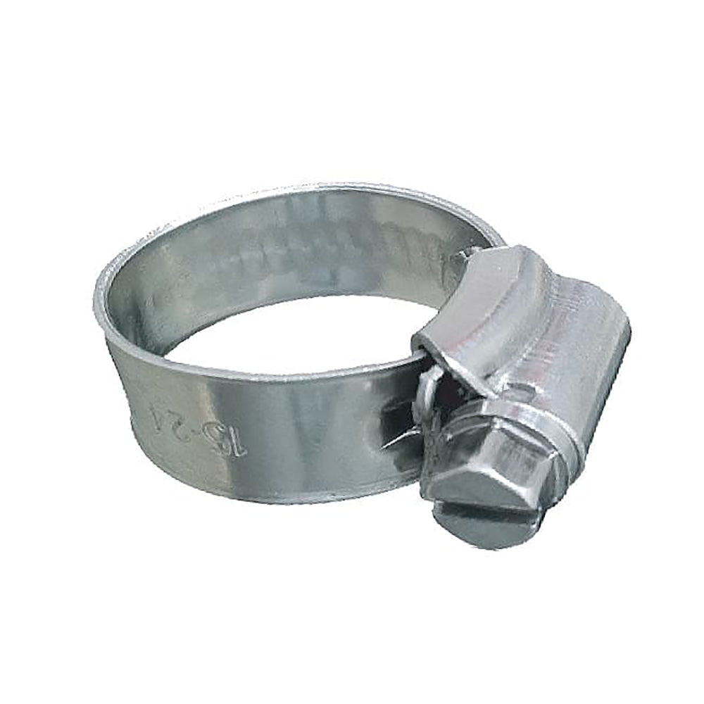 Trident Marine 316 SS Non-Perforated Worm Gear Hose Clamp - 3/8" Band Range - (1-1/16"  1-1/2") Clamping Range - 10-Pack - SAE Size 16 [705-1001]