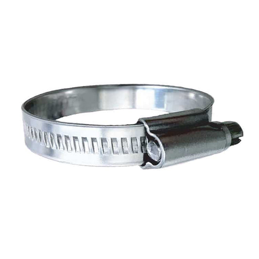 Trident Marine 316 SS Non-Perforated Worm Gear Hose Clamp - 15/32" Band Range - (1-1/16" 1-1/2") Clamping Range - 10-Pack - SAE Size 16 [710-1001]
